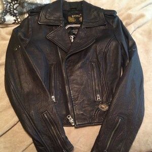 Leather jacket beautiful stylish